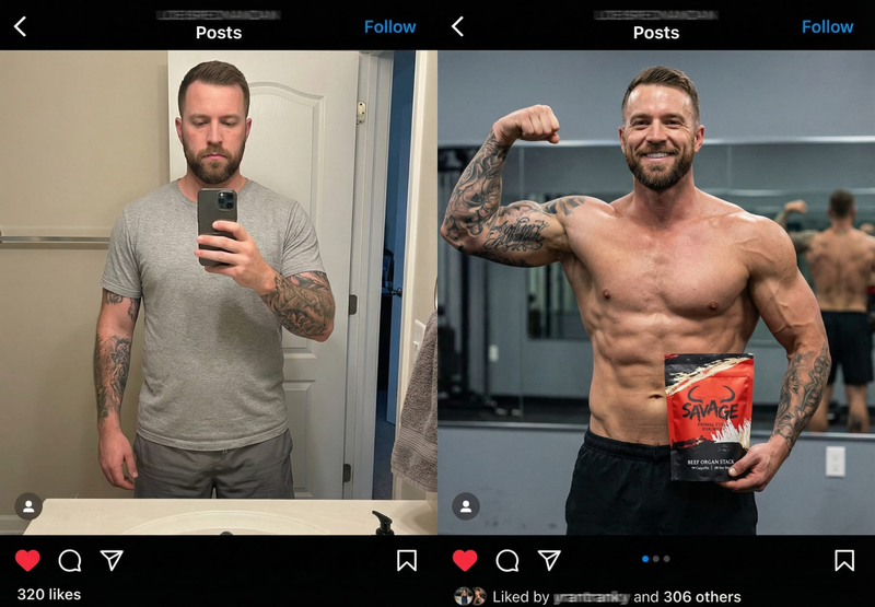 Before and after results